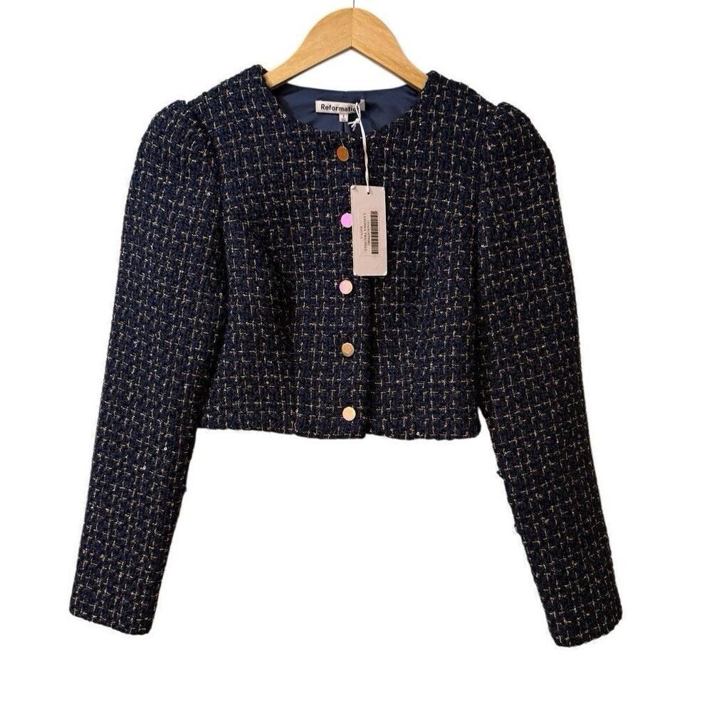 Reformation Tweed Lavonna t Blazer Sz 2